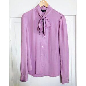 Love Moschino Lilac Tie Neck Blouse US Size 10